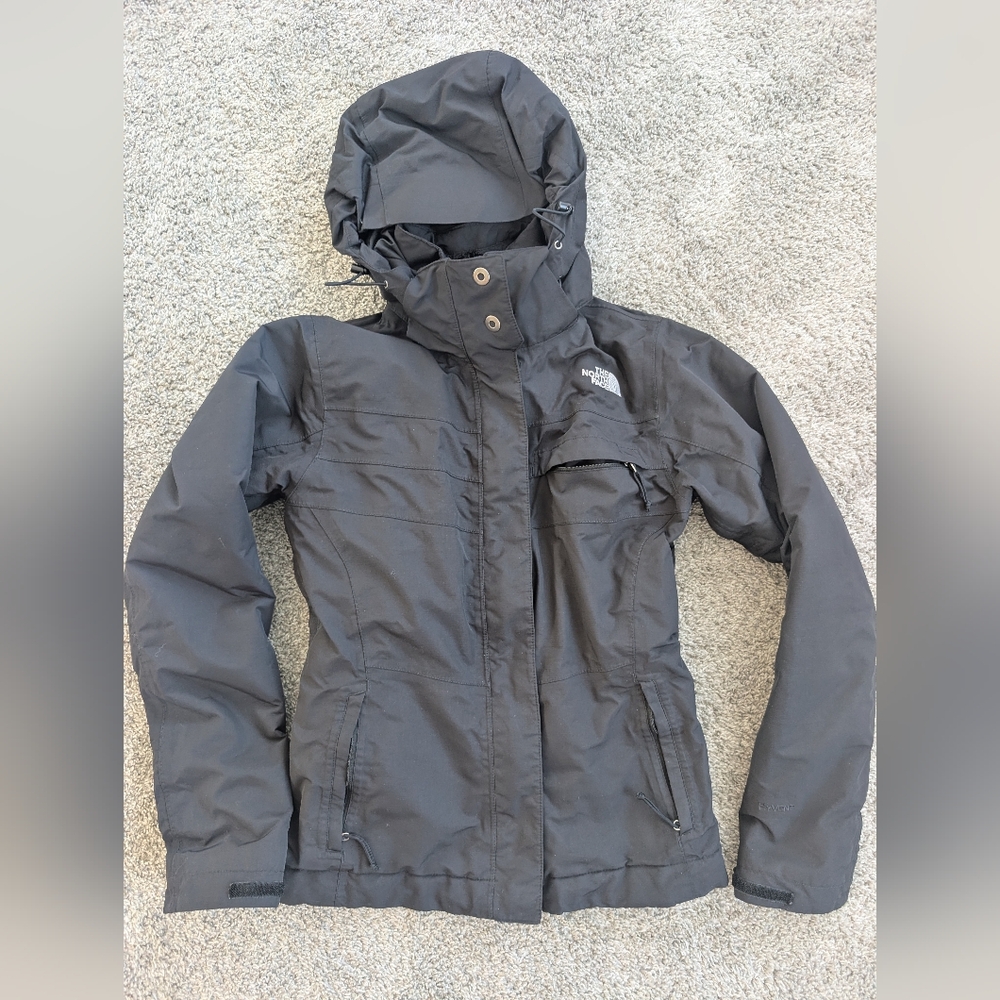 The North Face Womens XS Black Insulated Ski Snowboard Jacket Hooded